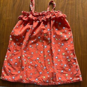 Floral Orange Sleeveless Dress